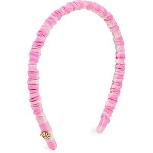 Lele Sadoughi Pink and White Jessie Checkered Headband